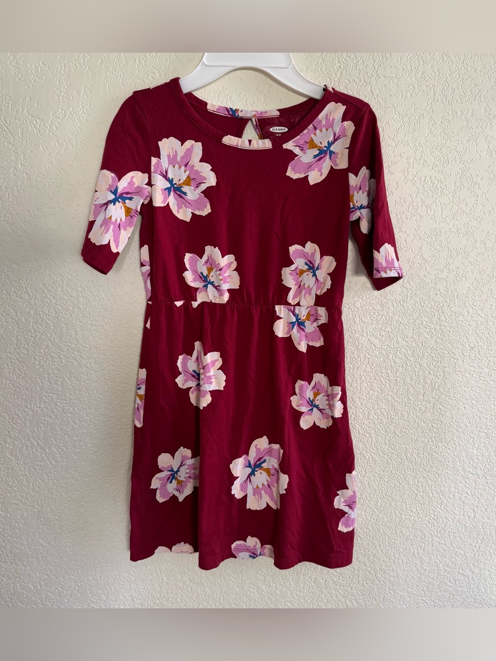 Old Navy Floral Burgundy Maroon Dress Girls 8